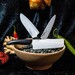 Gen - couteau santoku chef 16 cm noir