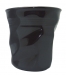Gobelet porte ustensiles 'Froissé' en céramique ø 14 cm H 15 cm noir