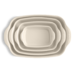 Grand plat rectangulaire Ultime en céramique 42,5x28 cm Blanc Argile