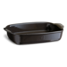Grand plat rectangulaire Ultime en céramique 42,5x28 cm Gris Fusain