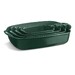Grand plat rectangulaire Ultime en céramique 42,5 cm x 28 cm Vert Cèdre
