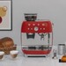 Machine à café combinée avec expresso broyeur Vintage Années 50 Rouge