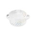 Mini-Cocotte Ronde 10Cm Blanc Motifs Cur