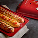 Moule 3 baguettes en céramique 39 x 24 cm rouge Grand Cru