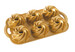 Plaque de 6 gâteaux Rosace gold en fonte d'aluminium Nordic Ware