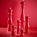 Moulin à poivre manuel en bois, Uselect, laqué rouge passion, 30 cm - 12in