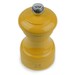 Moulin à sel manuel en bois laqué, jaune safran, 10 cm - 4in.