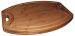 Planche à découper 'Billot petit modèle' ovale en bambou 41 X 33 X 2.5 cm
