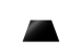Planche de protection en verre trempé (1/2 plaque) noir - 50 x 28 cm