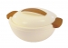 Plat isotherme '+ de 2 heures ! ' 2.4 L blanc ivoire / accessoires ton bois