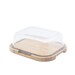 Plateau à fromage compact en bambou avec couvercle en verre