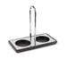 Plateau duo vide pour moulins max 5,6 cm diamètre - inox/noir 18 cm x 9 cm x 15