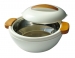 Porte plat isotherme rond 2.3 L blanc avec son plat blanc à couvercle hermetique