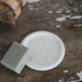 Porte savon Cantine Craie Ø 12 cm/ H 0,5cm