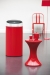 Poubelle Color your bin ronde 45 L Rouge Coral
