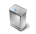 Poubelle rectangulaire en inox avec détecteur d'ouverture - 55 L