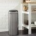 Poubelle touch bin 30 l Matclean inox brosse anti taches