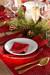 Rouleau de 12 serviettes lunch en coton 20 x 20 cm prédécoupées Pin de Noël