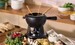 Service à fondue en fonte émaillée avec manche en fonte noir mat