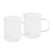 Set 2 mugs darjeeling en verre simple paroi strie 0,4l