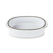 Set de 6 caractere plat rect. oblong 16x11cm blanc cumulus