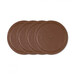 Set 4 dessous de verre en cuir classic - marron