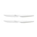 Set de 2 couteaux à steak en céramique 24 cm lame blanche/manche blanc