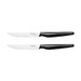 Set de 2 couteaux à steak en céramique 24 cm lame blanche/manche noir