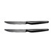 Set de 2 couteaux à steak en céramique 24 cm lame noire/manche noir