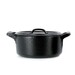 Set de 4 bc couvercle cocotte ovale 45cl noir effet fonte