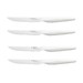 Set de 4 couteaux à steak en céramique 24 cm lame blanche/manche blanc