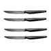 Set de 4 couteaux à steak en céramique 24 cm lame noire/manche noir