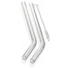 Set de 4 pailles en verre Courbées 23 cm transparentes avec brosse FUTURE