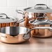 Set de 5 casseroles en cuivre induction Prima Matera de 14, 16, 18, 20 & 24 cm