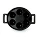 Set de 6 bc plat a escargots 6 trous noir effet fonte