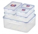 Set de 6 boites Lock & Lock rectangulaires (5,5L/ 3 x 0,8 L/ 2 x 0,35 L) - HPL83