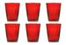 Set de 6 Verres à eau en plastique incassable 300 ml Rouge