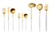 Set de 60 pièces GOA BLANC ACIER BROSSÉ GOLD