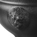 Soupiere tete de lion s/couv. 25cl Noir effet fonte