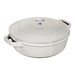 Set de trois pièces en fonte classique Truffe blanche : Poêle + sauteuse + cocotte