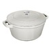 Set de trois pièces en fonte classique Truffe blanche : Poêle + sauteuse + cocotte