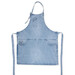 Tablier 5 poches femme en coton - denim bleu