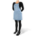 Tablier 5 poches femme en coton - denim bleu
