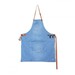 Tablier bbq en coton - denim bleu