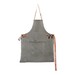 Tablier bbq en coton - gris vert
