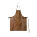 Tablier bbq en cuir - vintage cognac