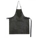 Tablier bbq en cuir - vintage gris
