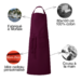 Tablier Caviste Coton 80x100 cm Bordeaux à personnaliser