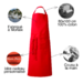 Tablier Caviste Coton 80x100 cm Rouge à personnaliser