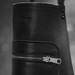 Tablier zippé en cuir classic - noir